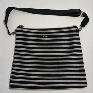 BAM Bags Messenger Bag/ Backpack In Black‎ And Silver In EUC